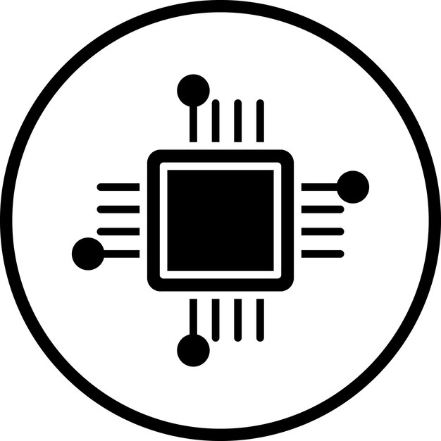 Vector Design Cpu Icon Style