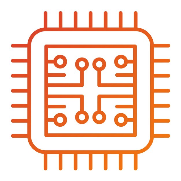 Vector Design CPU Icon Style