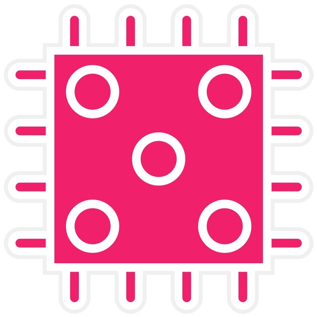 vector design cpu socket icon style