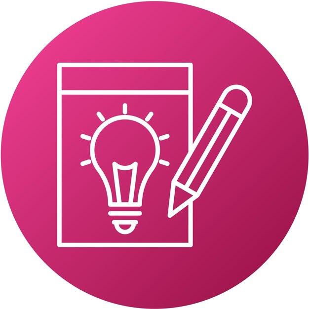 Vector Design Creative Writing Icon Style
