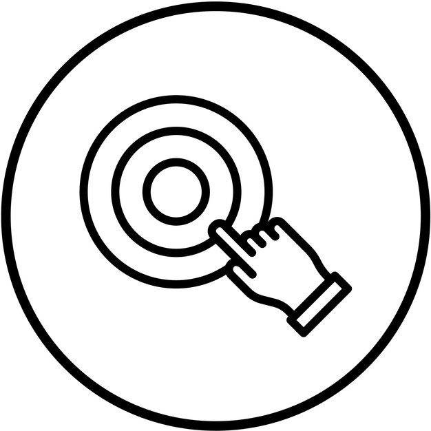 Vector Design Cursor Target Icon Style