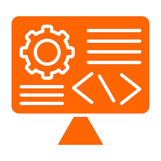 vector design custom coding icon style