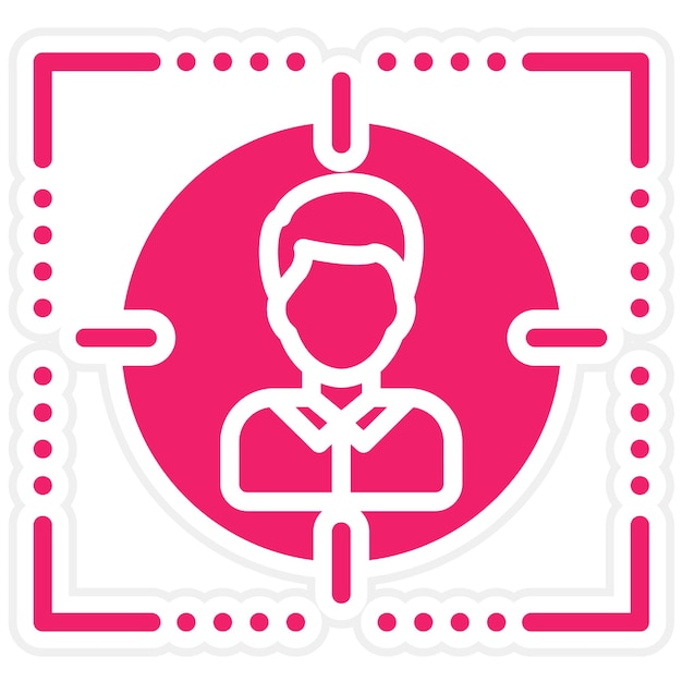 Vector Design Customer Focus Icon Style