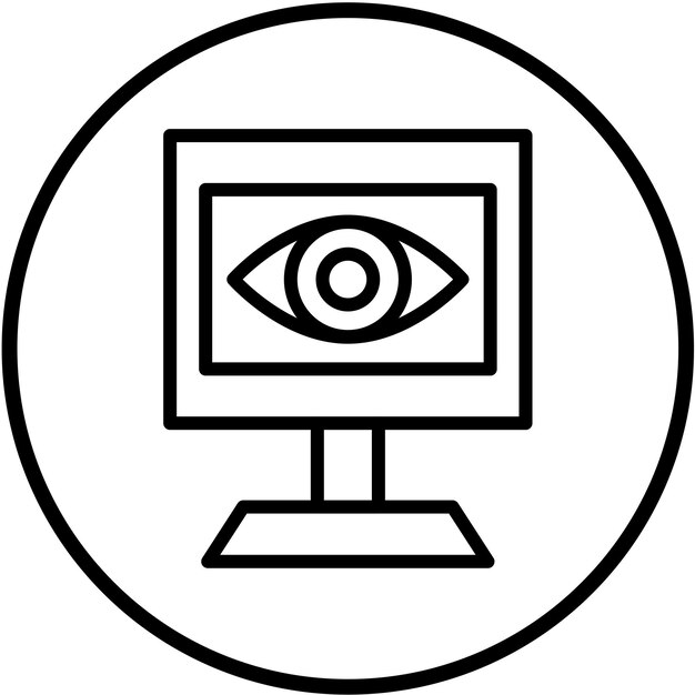 Vector Design Cyber Event Monitoring Icon Style