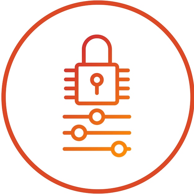 vector design cybersecurity controls icon style