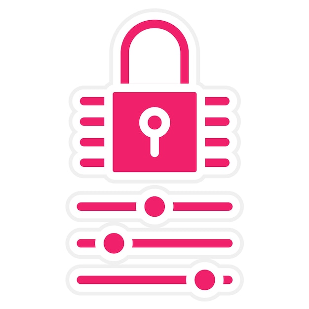 vector design cybersecurity controls icon style