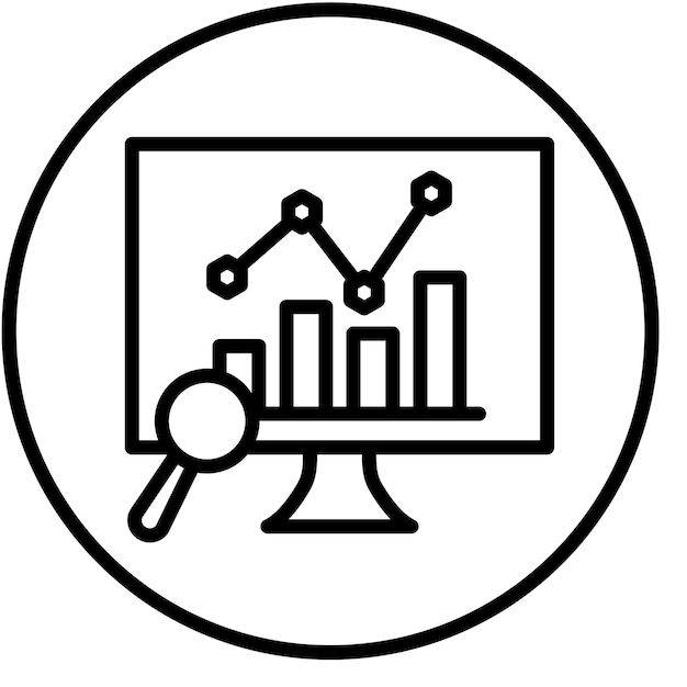 Vector Design Data Analysis Icon Style