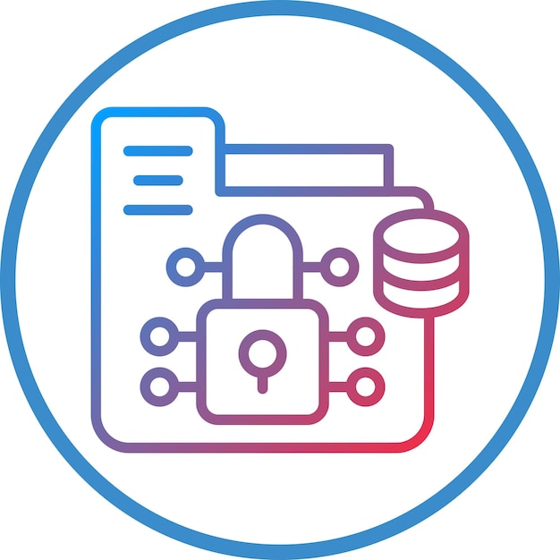 vector design data encryption icon style