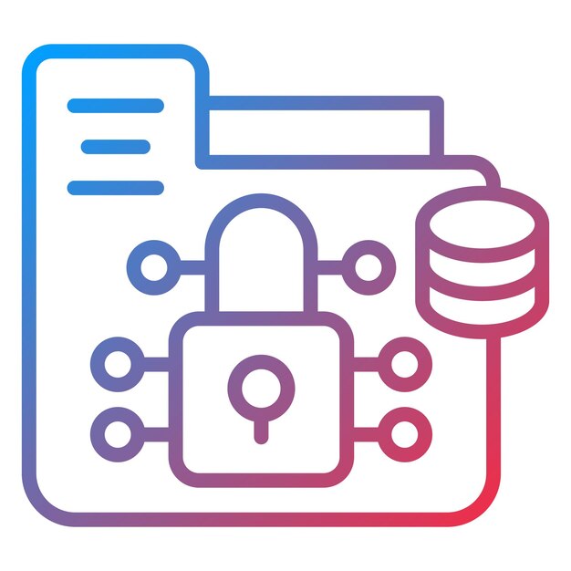 vector design data encryption icon style