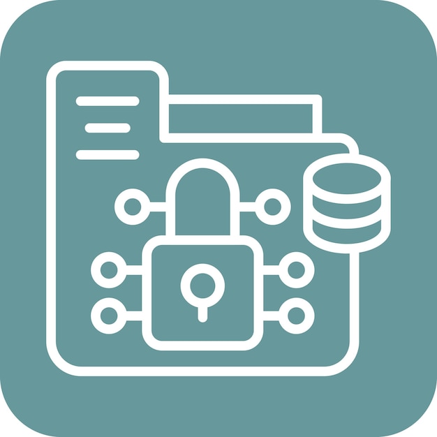 Vector Design Data Encryption Icon Style