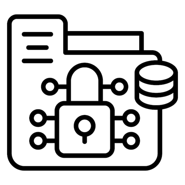 vector design data encryption icon style