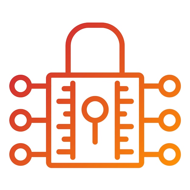 Vector Design Data Encryption Icon Style