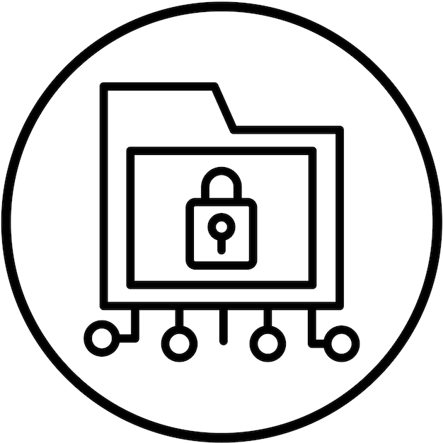 vector design data encryption icon style