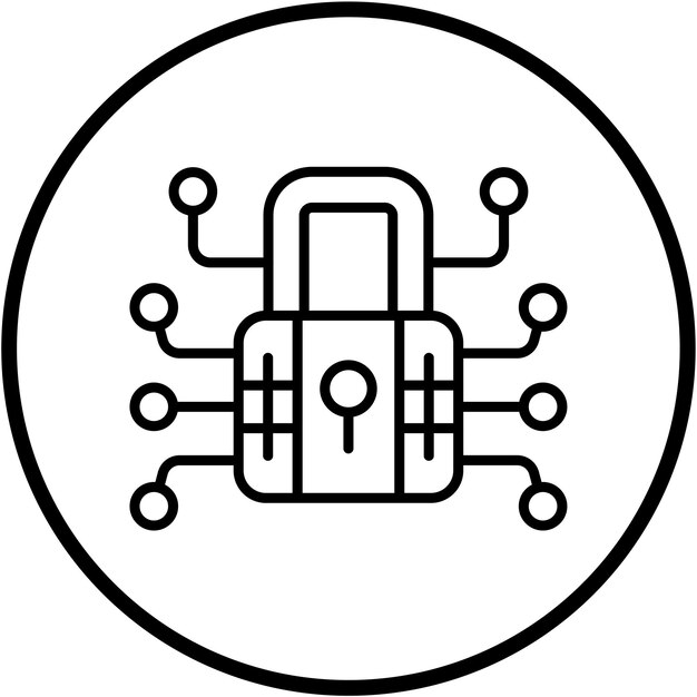 Vector Design Data Encryption Icon Style