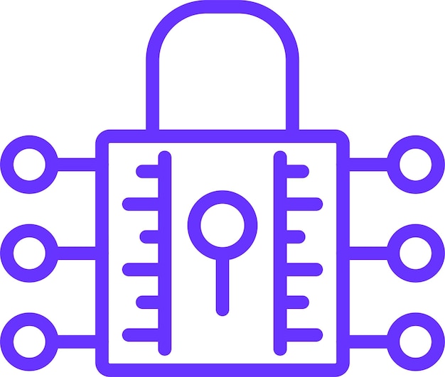 vector design data encryption icon style