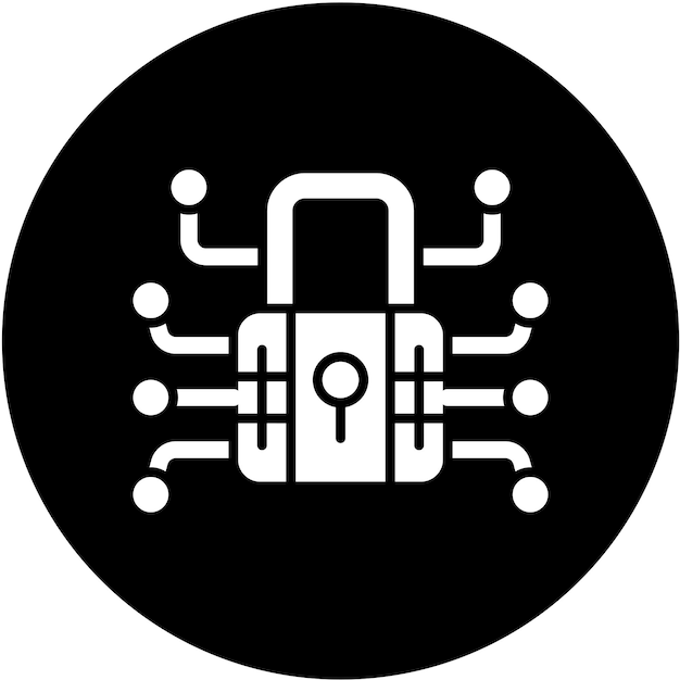 Vector Design Data Encryption Icon Style