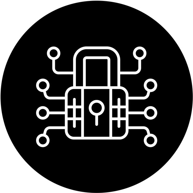 Vector Design Data Encryption Icon Style
