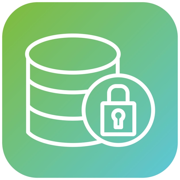 vector design data lockdown icon style