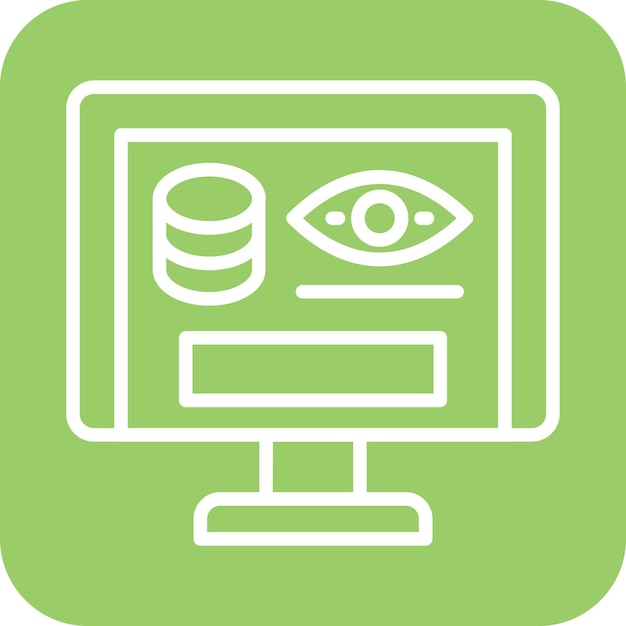 Vector Design Data Monitoring Icon Style