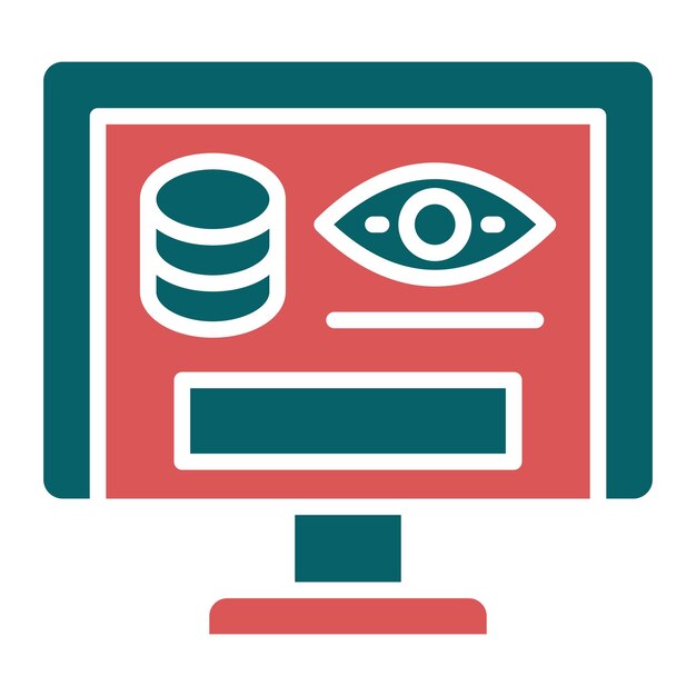 Vector Design Data Monitoring Icon Style