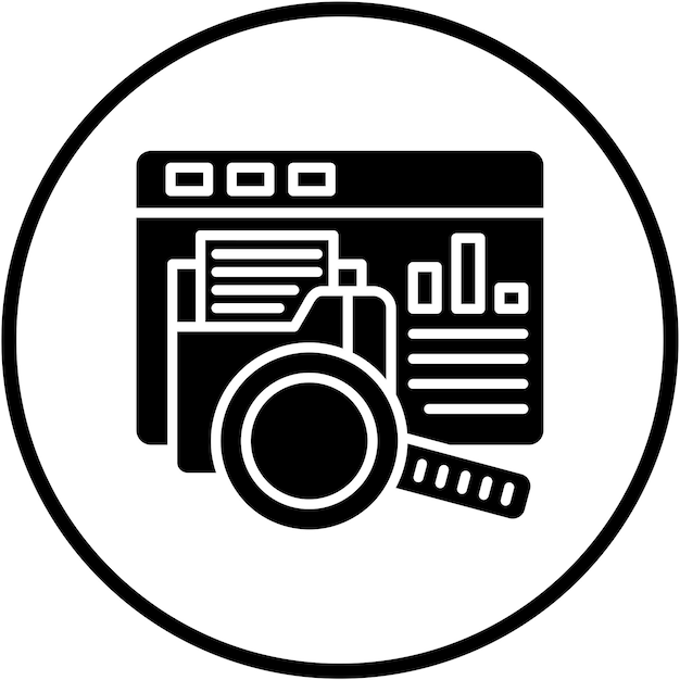 Vector Design Data Monitoring Icon Style
