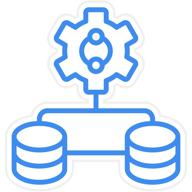 Vector Design Data Processing Icon Style