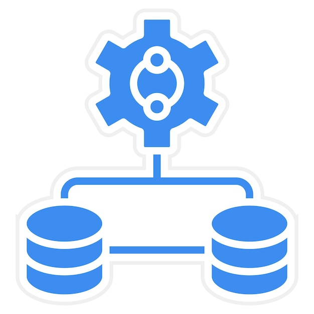 Vector Design Data Processing Icon Style