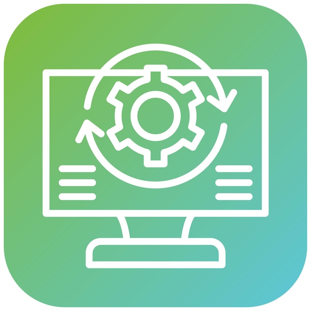 vector design data processor icon style
