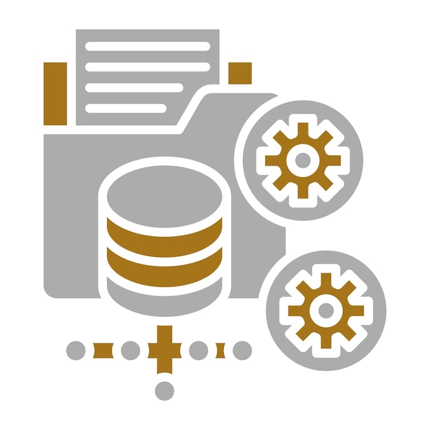vector design data processor icon style