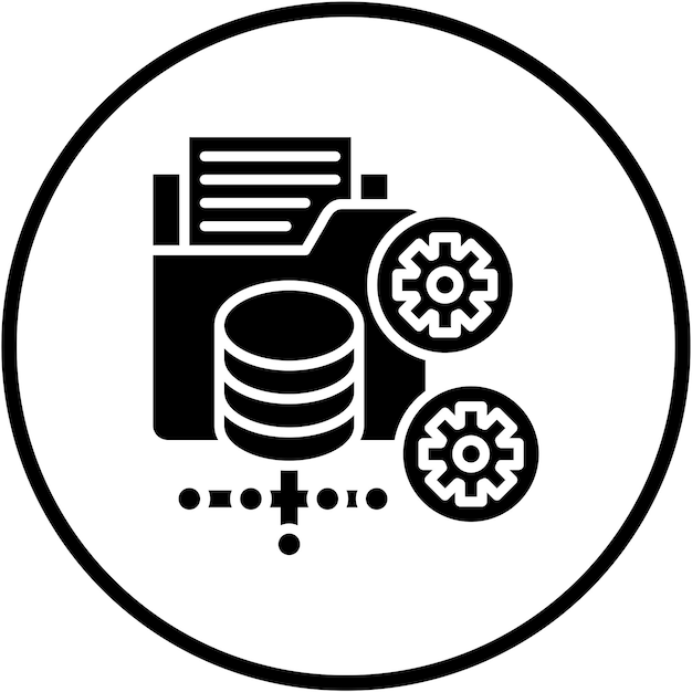 vector design data processor icon style
