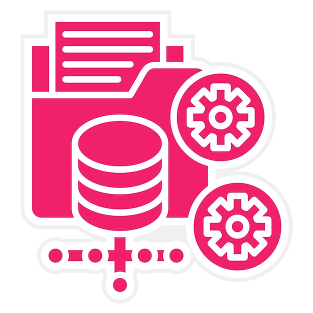 vector design data processor icon style