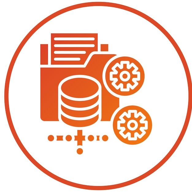 vector design data processor icon style