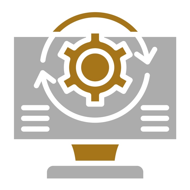 vector design data processor icon style