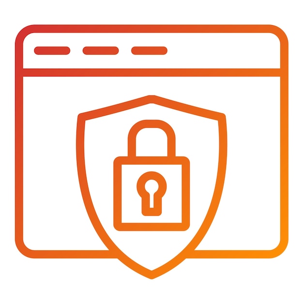 vector design data protection icon style