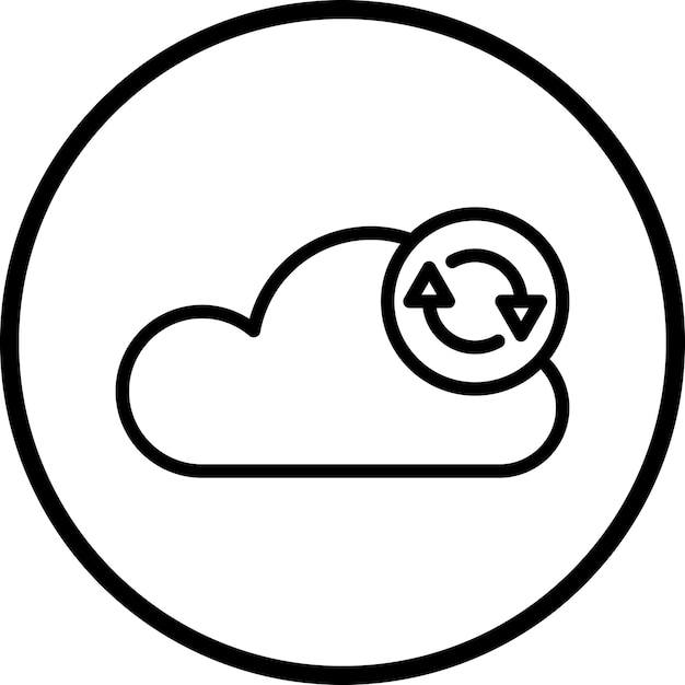 vector design data synchronization icon style