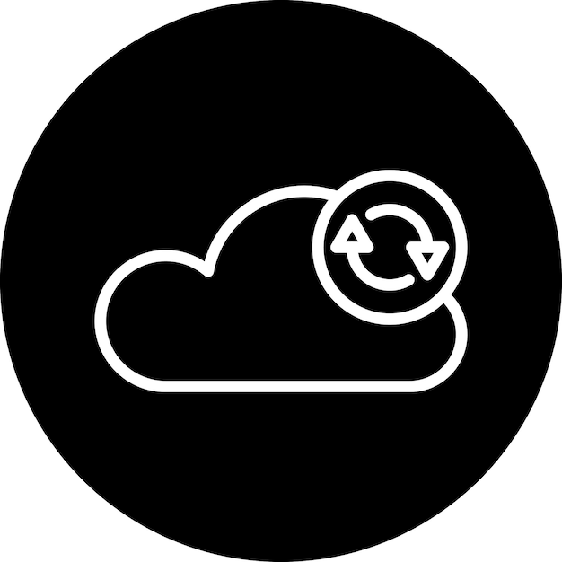 vector design data synchronization icon style