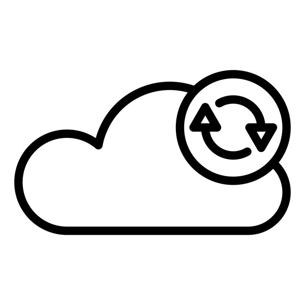vector design data synchronization icon style