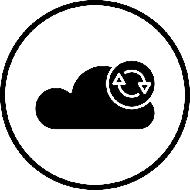 vector design data synchronization icon style