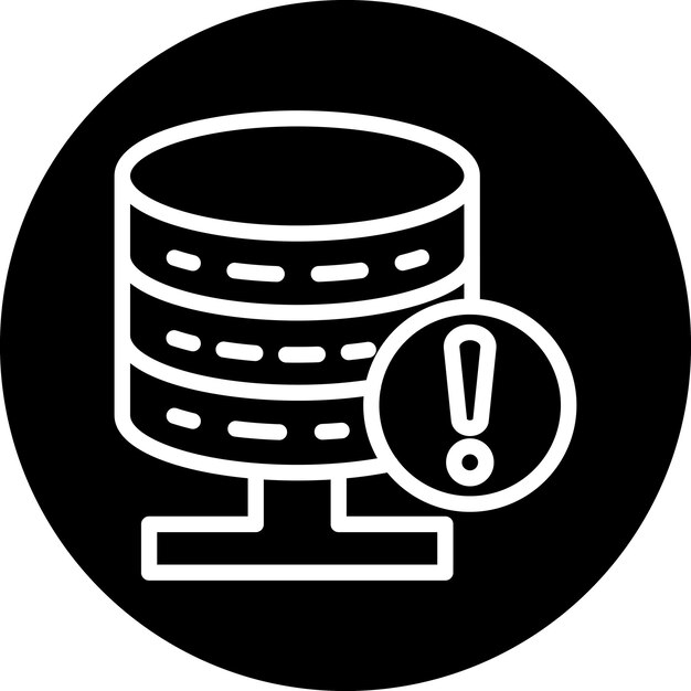 vector design database alert icon style