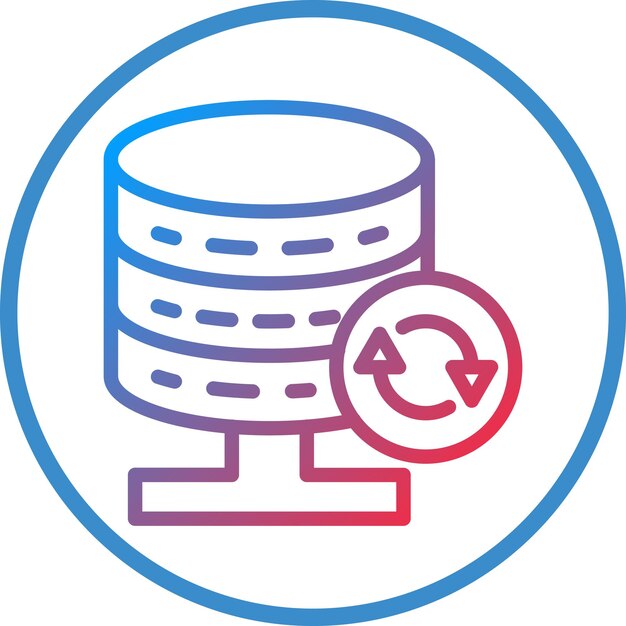 Vector Design Database Backup Icon Style
