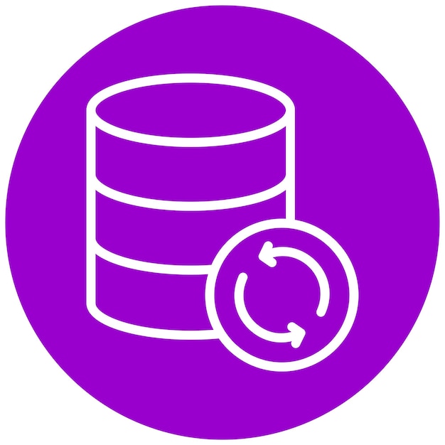 Vector Design Database Backup Icon Style