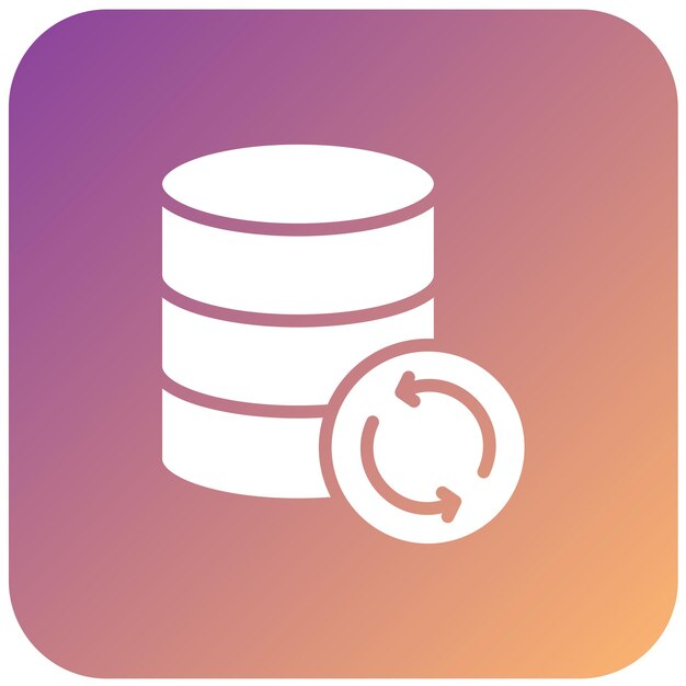 Vector Design Database Backup Icon Style