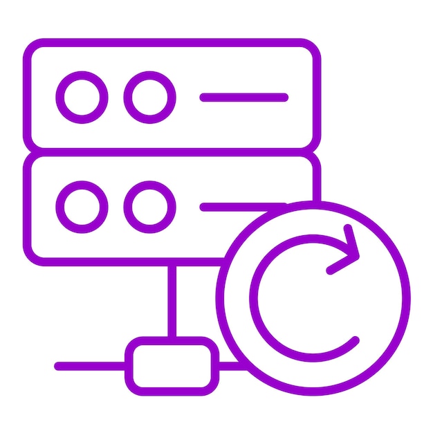vector design database backup icon style