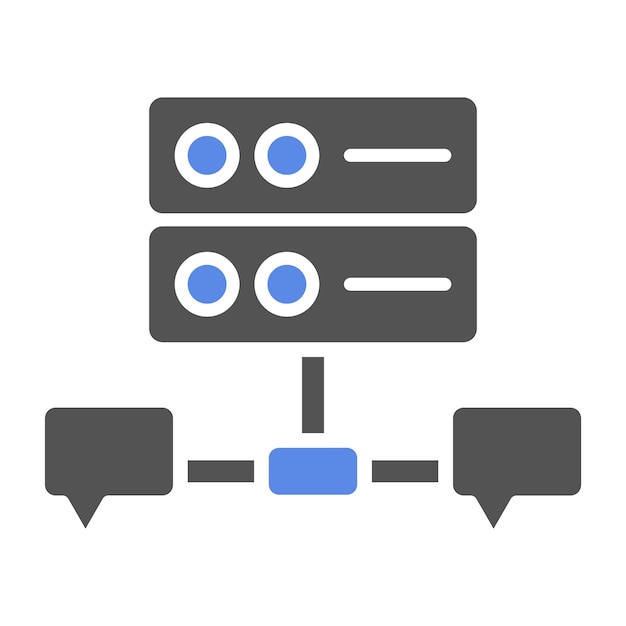 Vector Design Database Chat Icon Style