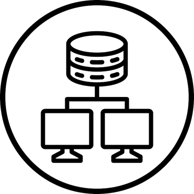 Vector Design Database Network Icon Style