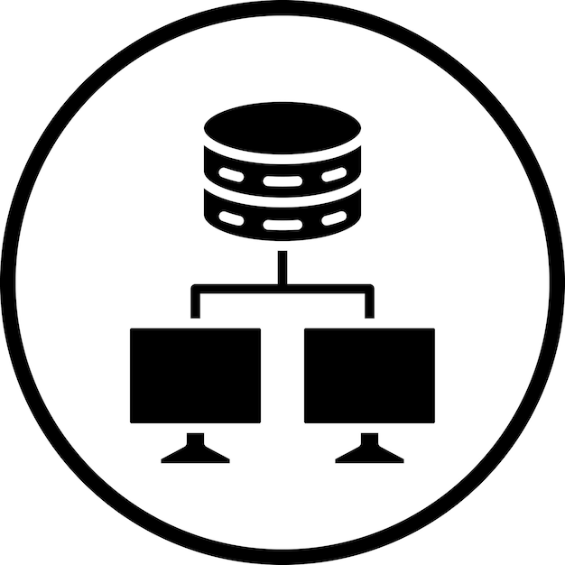 Vector Design Database Network Icon Style