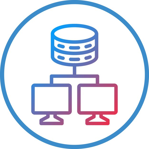 Vector Design Database Network Icon Style