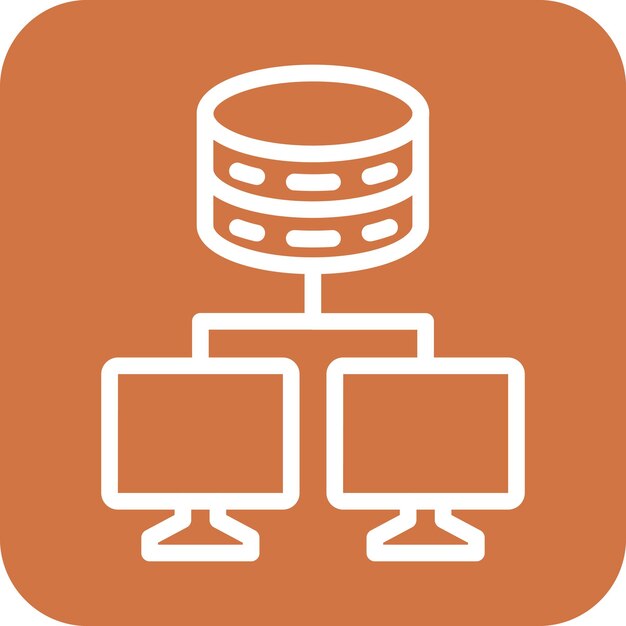 Vector Design Database Network Icon Style