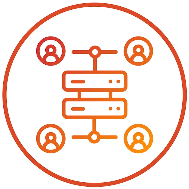 Vector Design Database Network Icon Style