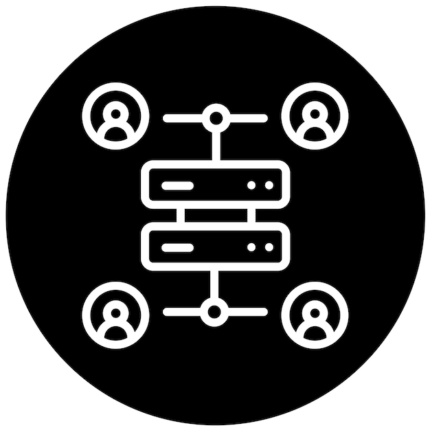 Vector Design Database Network Icon Style